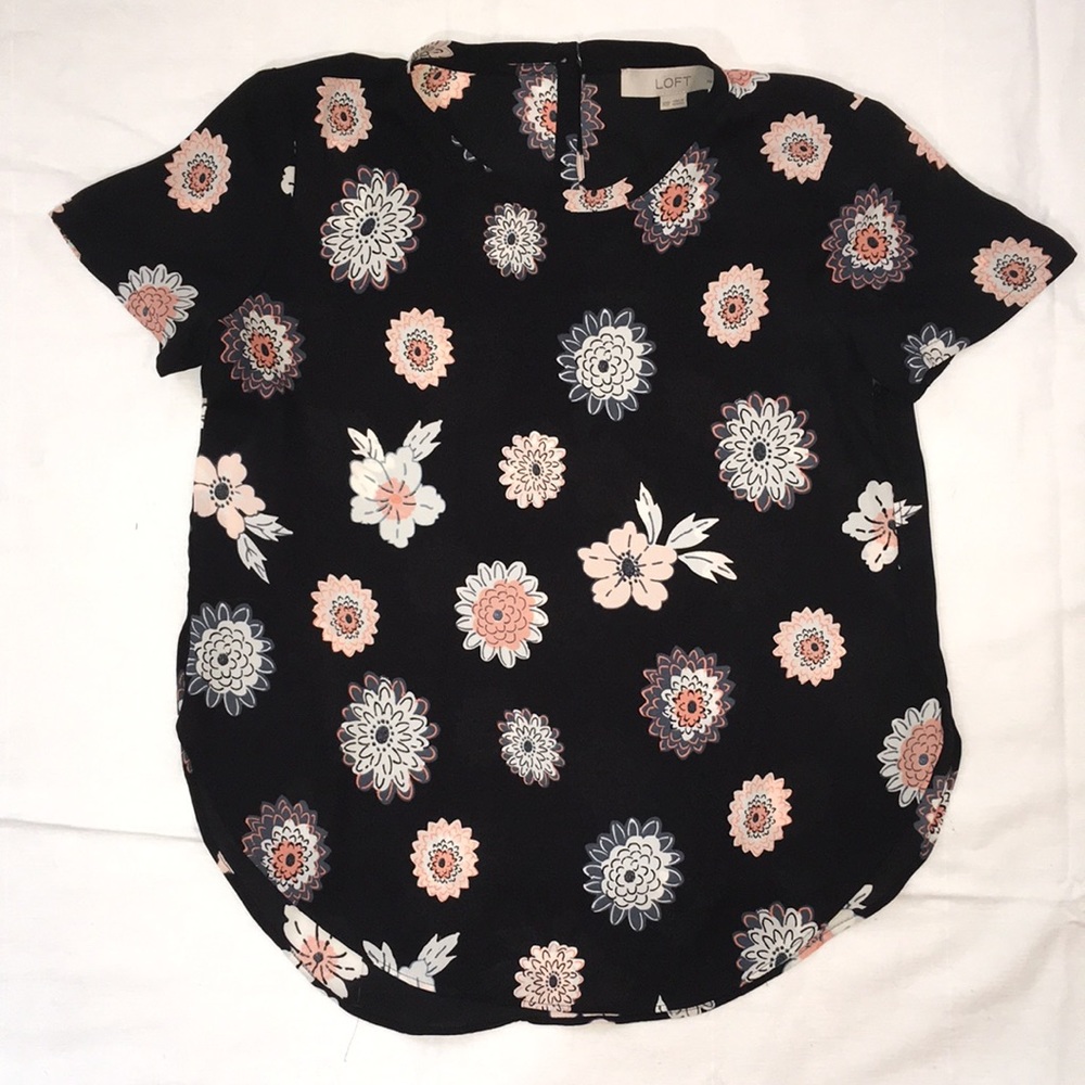 LOFT flower blouse